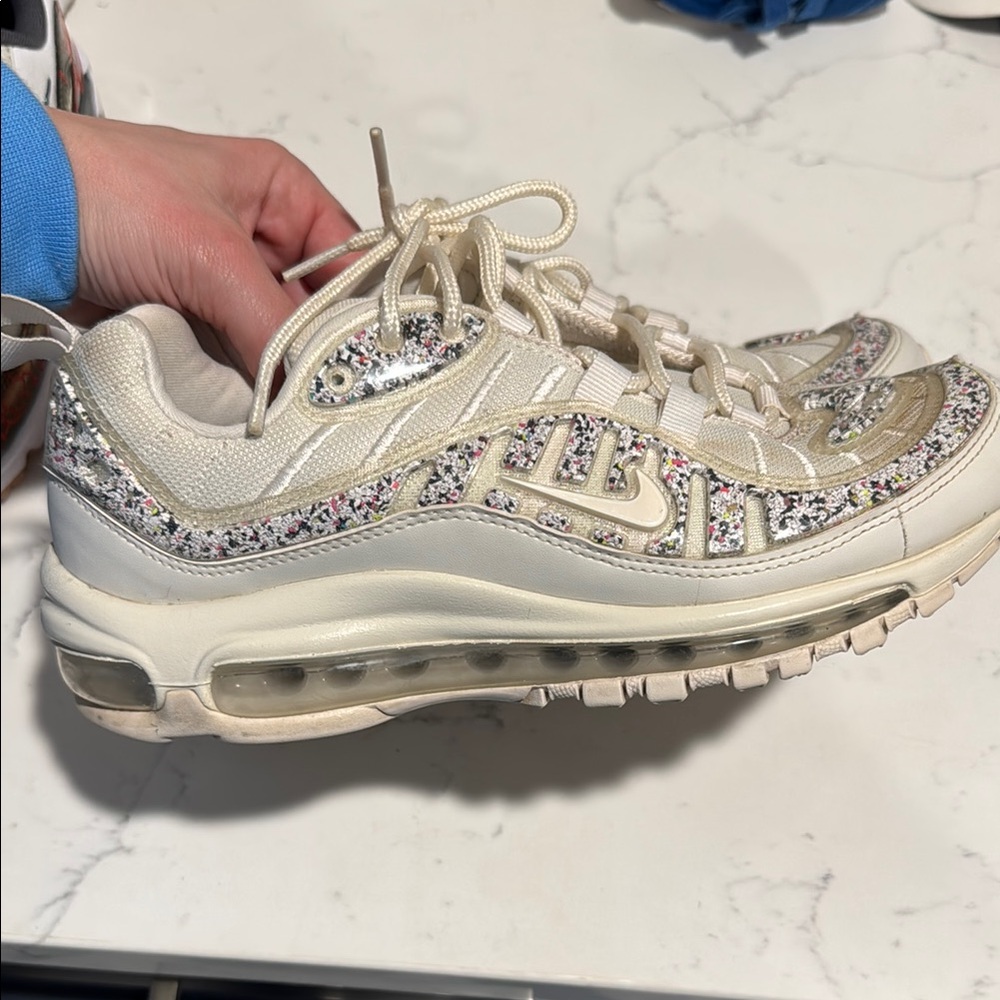 Women's Air Max 97 Cream and Multicolor Sneakers